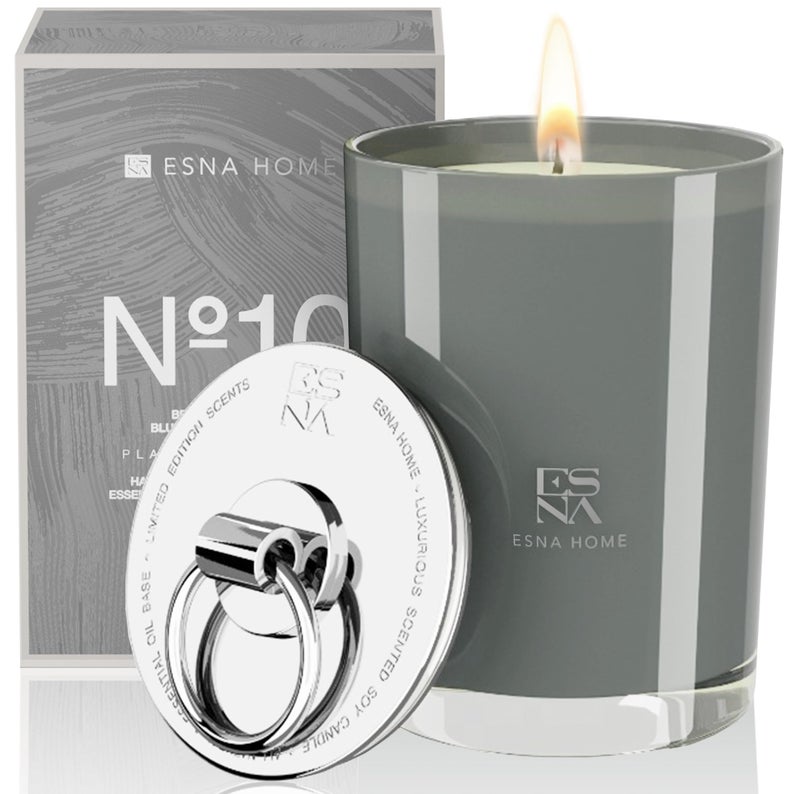 ESNA HOME Luxury Scented Candle Aromatherapy Candles for Home Scented 100% Natural Vegan Soy Wax Candle Hand Poured Holiday Candle Gift for Christmas Home Decor Gifts for Women 8.8oz Long Lasting Slow Burn - Image 1